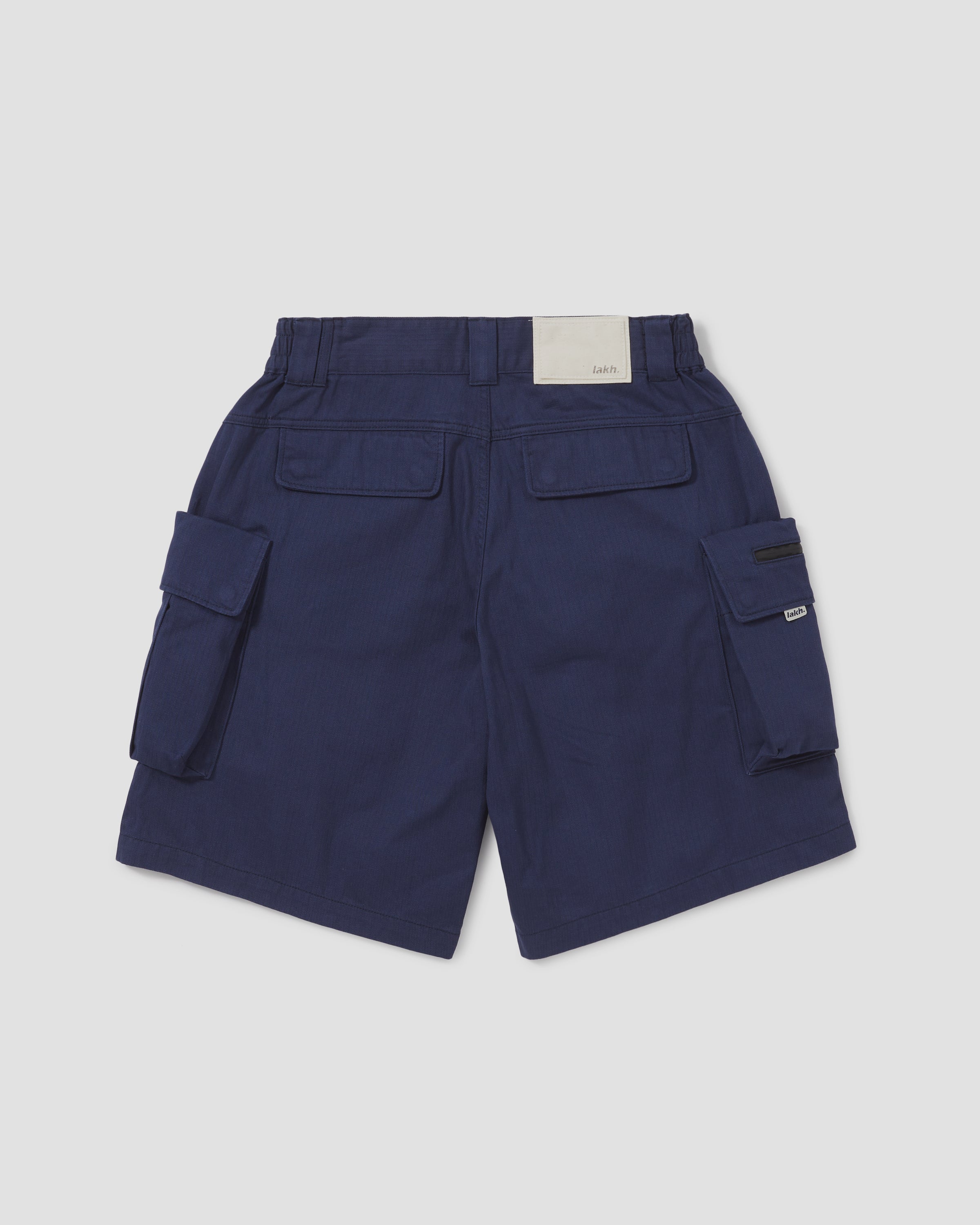 Classic Ten Pockets Cargo Shorts - Herringbone Navy