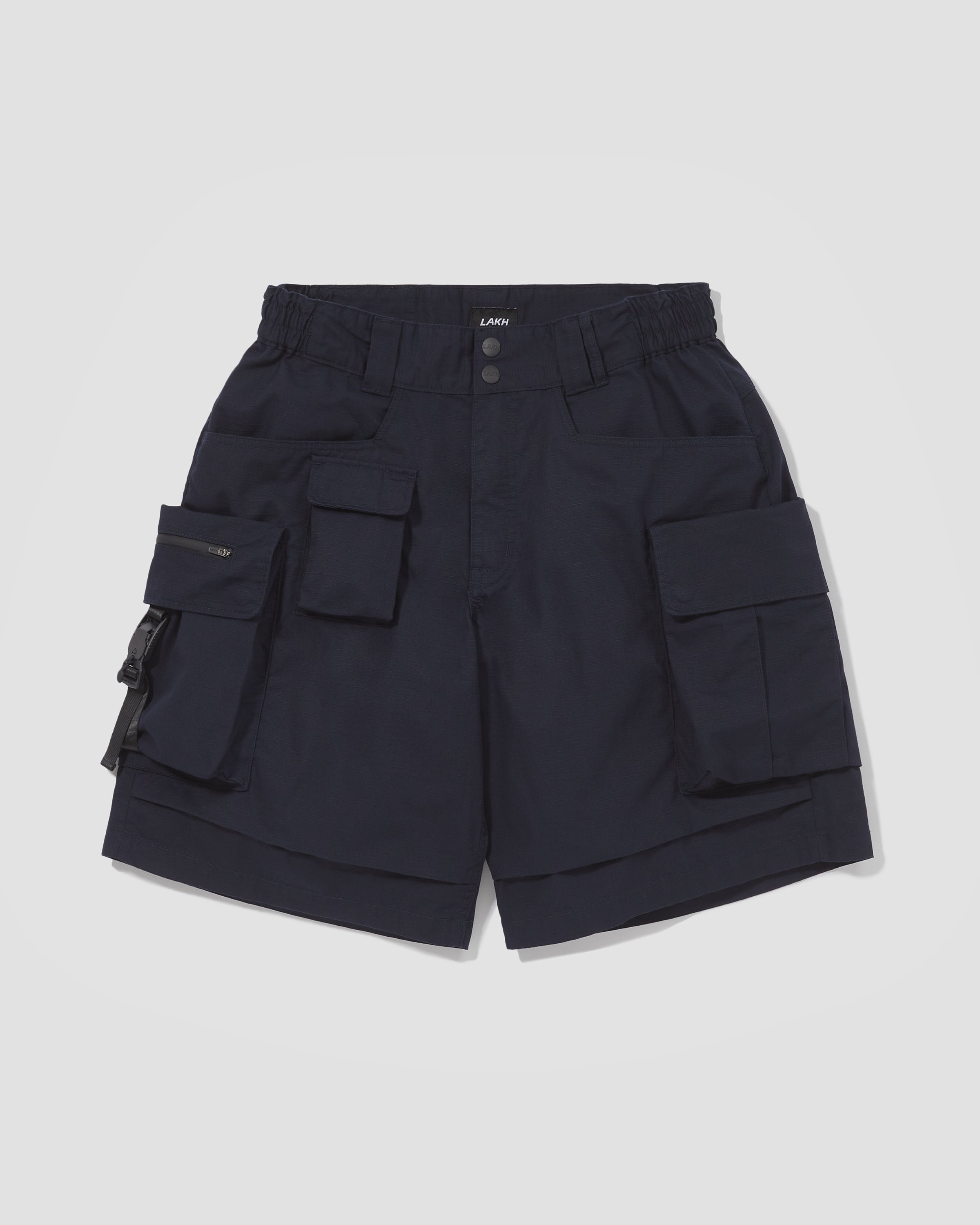 Classic Ten Pockets Cargo Shorts - Polyester Ripstop Navy