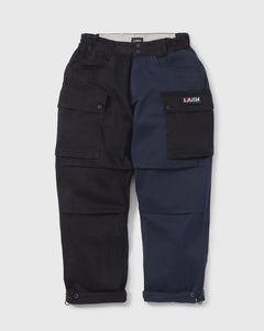 LAKH X TEAM Patchwork Cargo Pants - Navy / Black
