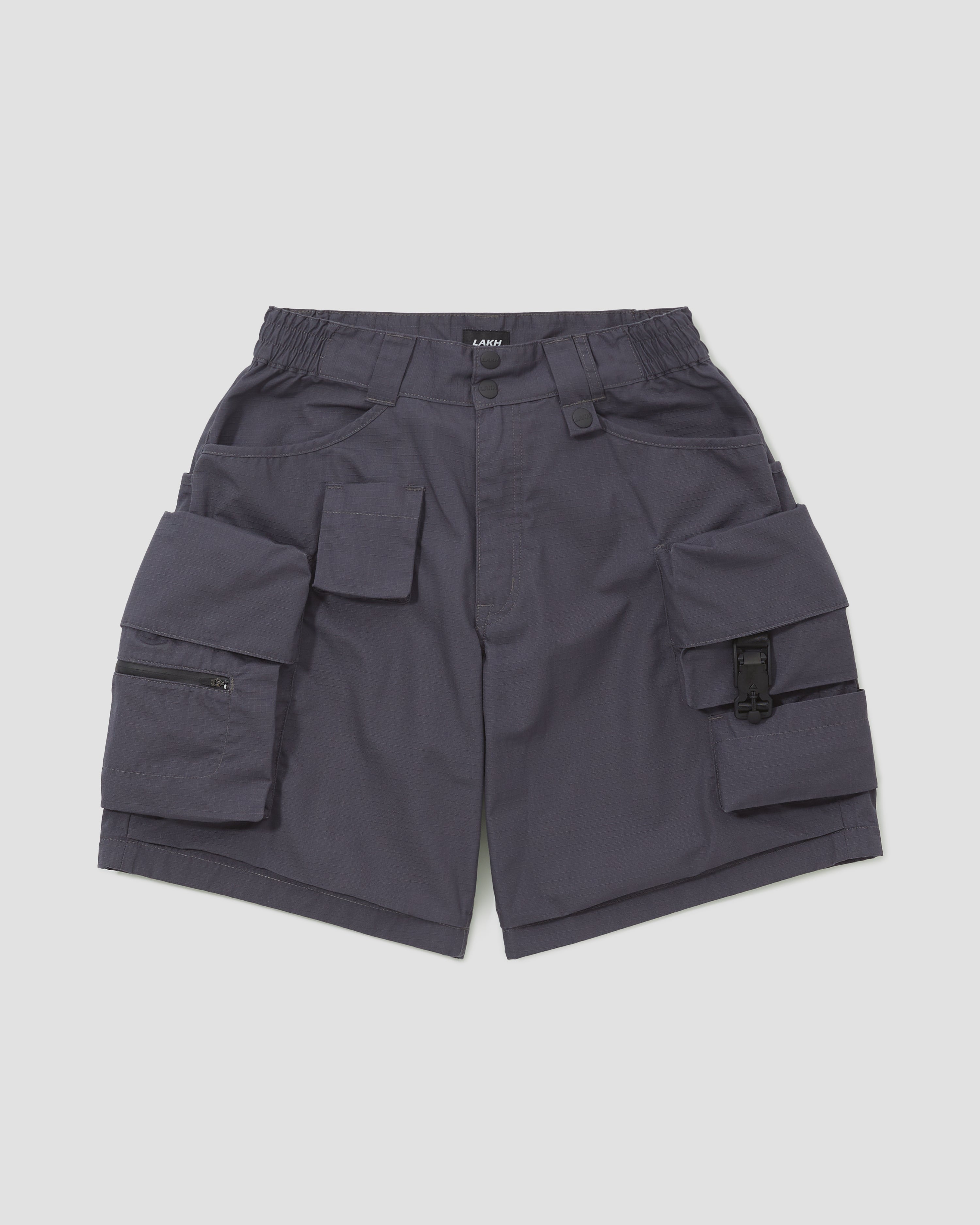 Twelve Pockets Cargo Shorts - Smoke Grey
