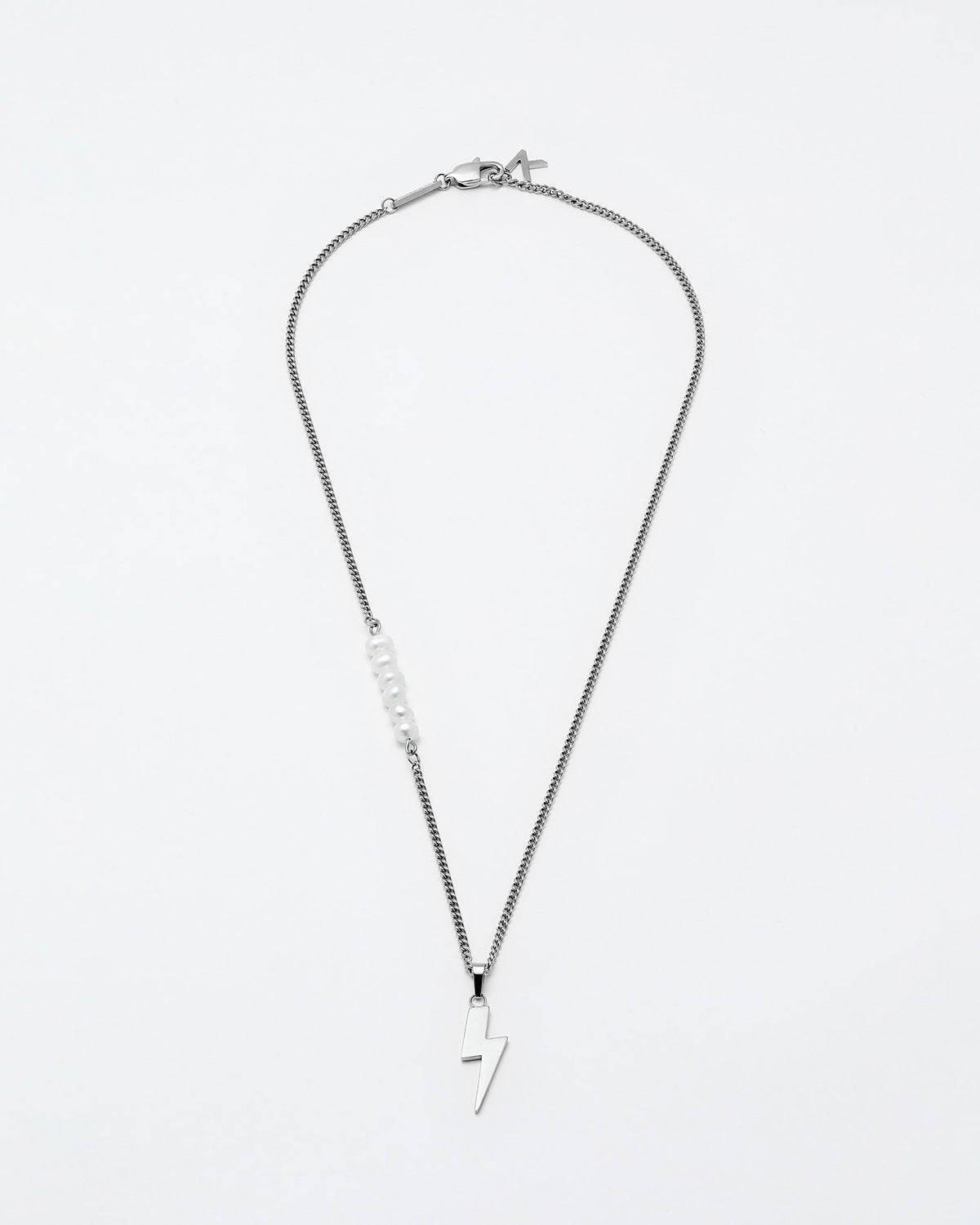 KLASSE 14 Duality Lightning Necklace - Silver & White Pearl